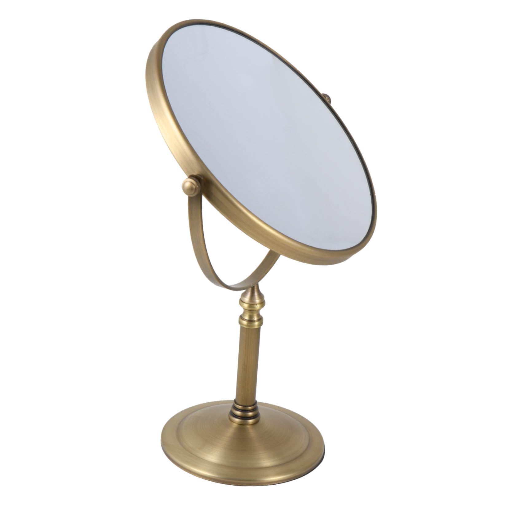 Didiseaon Espejo De Maquillaje De Mesa y Espejo De Aumento De Doble Cara, 1 Unidad, 8 Pulgadas, Aumento 7X, Estilo Antiguo, para Mujer, Uso Hogar, Base Antideslizante