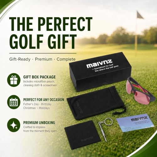 Image of maivnz Golf Sunglasses for Men Women, Golf Ball Finder Glasses, UV400