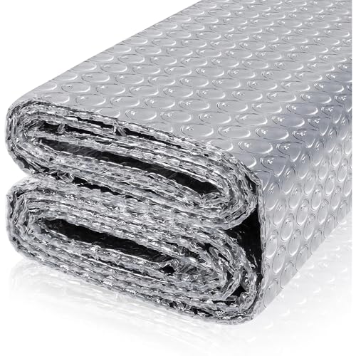 Image of LifeKrafts Aluminium Heat Insulation 250 GSM (4 mm) Sheet - (1.2 Mtr X 5 Mtr) Silver Bubble Sheet Heat Insulation Sheet for Roof Shield for Summer Radiant Barrier Thermal