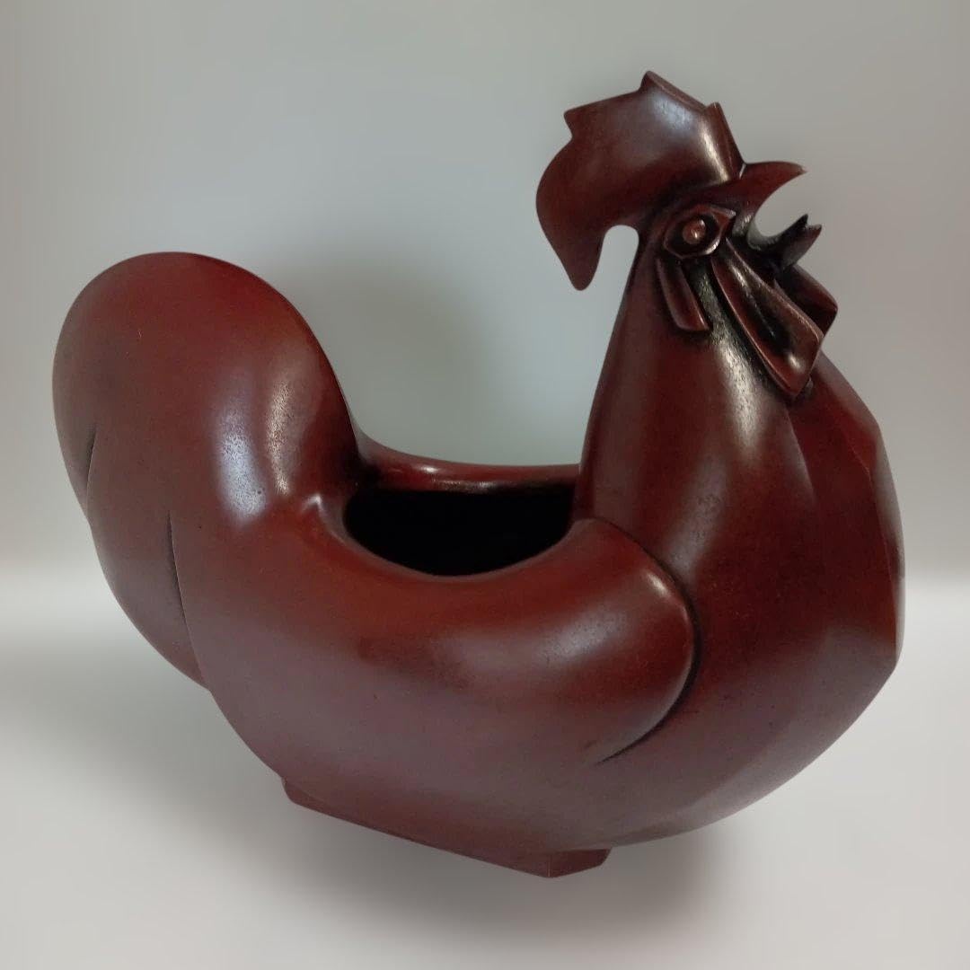 鶏型水盤(真鍮3.9kg)　池坊　変形花器　生け花　小原流　草月流　花瓶　自由花 Amazon.co.jp: 鶏型水盤真鍮3.9kg 池坊 変形花器 生け花 小原流 草月流