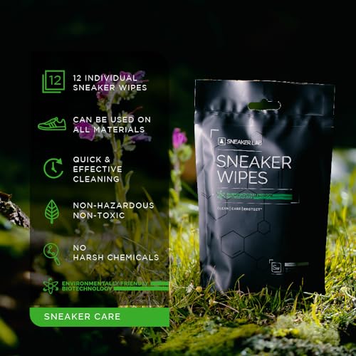 image for SNEAKER LAB Premium All Purpose Shoe Cleaner Wipes - Safe to Use On Le