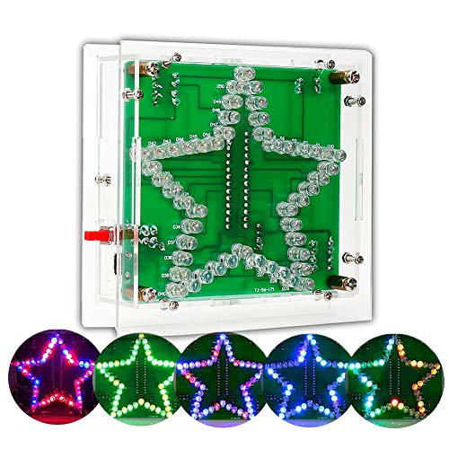 IS Icstation DC 4.5V-5V DIY Electronics Soldering DIY Kits Projects Soldering Kit for Learning Teaching Science Knowledge for Boys Electronics Practice Circuit Board Kit with Acrylic Shell