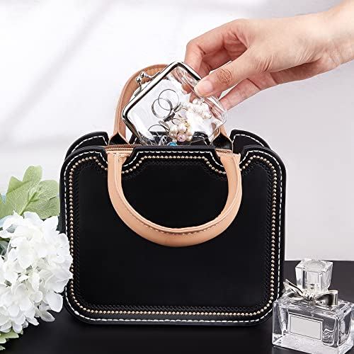 Image of GORGECRAFT 6PCS Clear Coin Purses Transparent Change Purses Waterproof PVC Jelly Wallets Kiss Lock Clear Change Pouch Gifts for Women Carrying Your Change Cards Earphone Keys