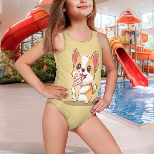 Girls One Piece Swimsuits with Cross Strap Cute Bathing Suit for Toddler Girls 5-14 Y Beach Swimwear3