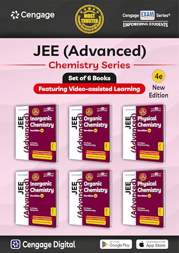 Image of Cengage Chemistry Combo for JEE Advanced: Physical Chemistry (1 & 2) + Organic Chemistry (1 & 2) + Inorganic Chemistry (1 & 2) Set of 6 Books with Chapterwise Concept Videos & Online Assessments