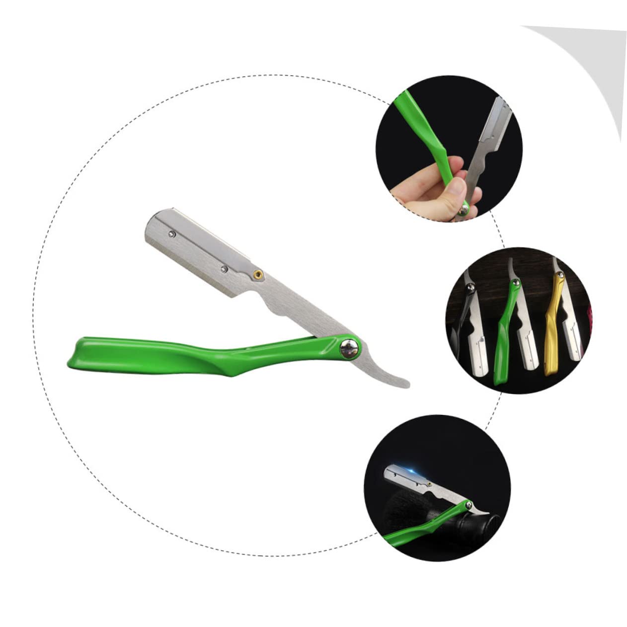 Healvian 4 Pz per rasoio manuale supporto per rasoio dritto rasoio di sicurezza da Supporto lamette pieghevole Supporto per lame di ricambio portacoltelli rasoio da uomo