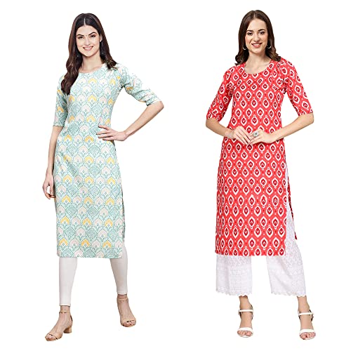 Image of Pinkmint Women's Crepe Floral Regular Kurta