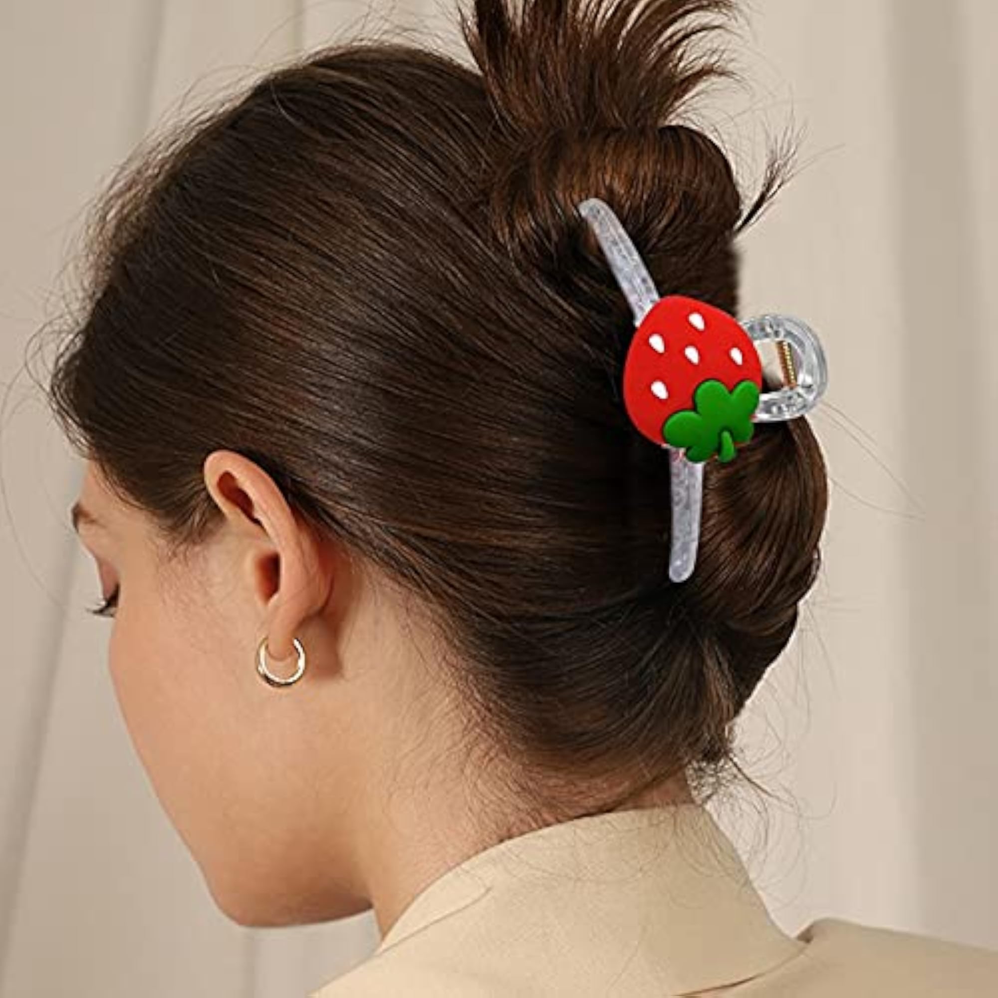 4PCS Cartoon Fruit Hair Claw Clips, Decorative Design