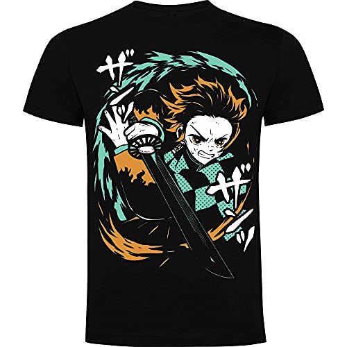 Foreverdai Camiseta Fan Art Inspirada en Tanjiro Kamado de Demon Slayer - Kimetsu no Yaiba (L) Cover