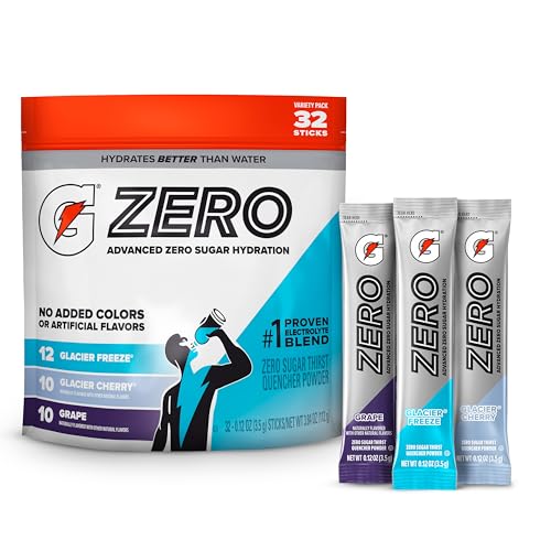 Gatorade Zero Sugar Electrolyte Powder Drink Mix, 3 Flavor Variet...