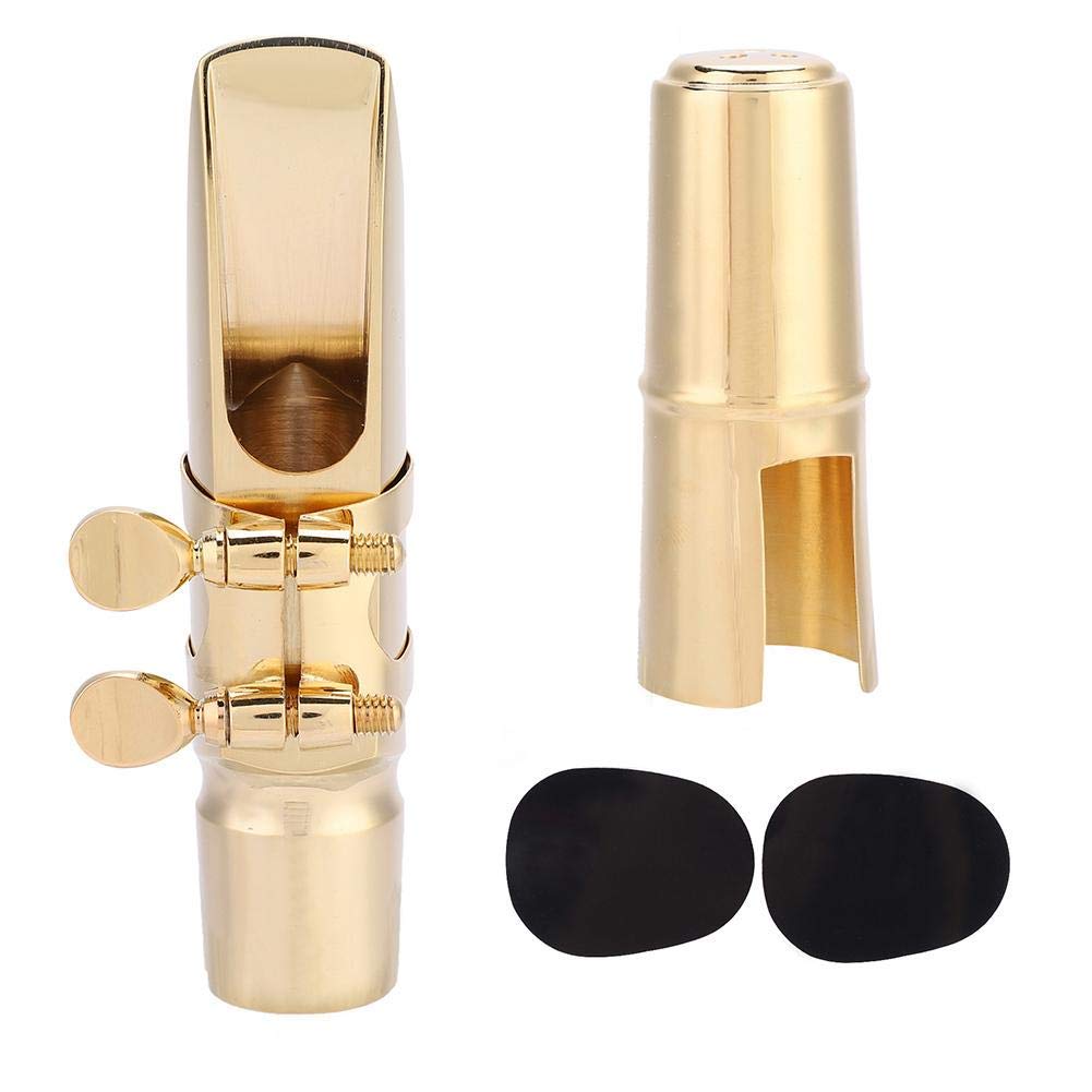 Bec Saxophone Alto, Bec Saxophone Alto Mib 7C avec capuchon et 2 pads Accessoire Instruments de Musique Bec Metal Saxo Alto