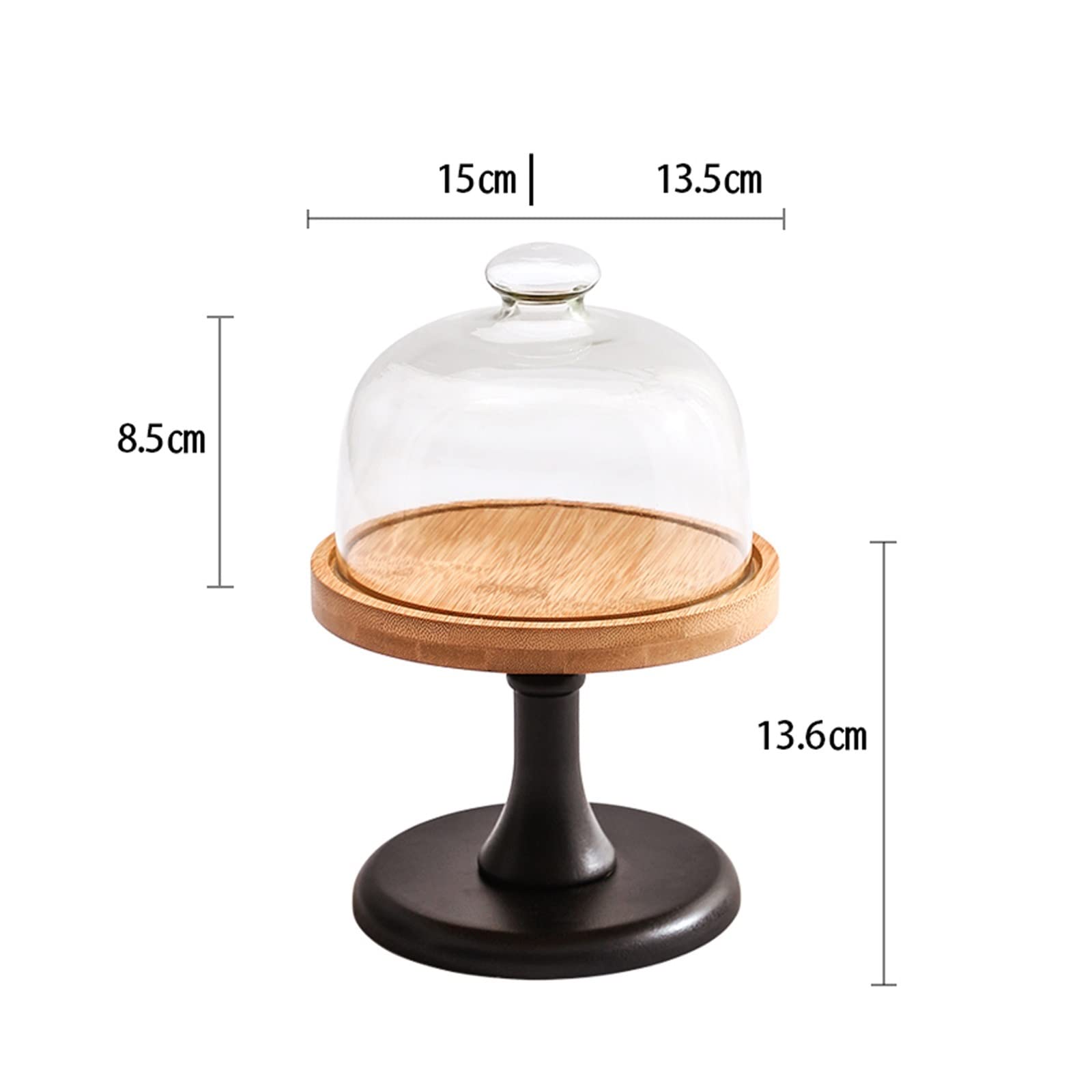 SUNESA Présentoir à Gâteau Grand Plateau à gâteau avec Couvercle Couvercle à gâteau en Verre Transparent for Obtenir Le présentoir à Pain Stand de Gâteaux (Color : Bruin)