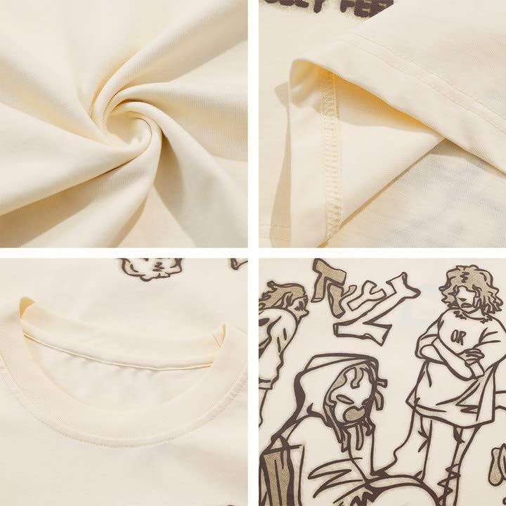 Vamtac Oversized Graphic Tees Y2k Vintage Tops for Men Streetwear Cotton T Shirts - Image 7