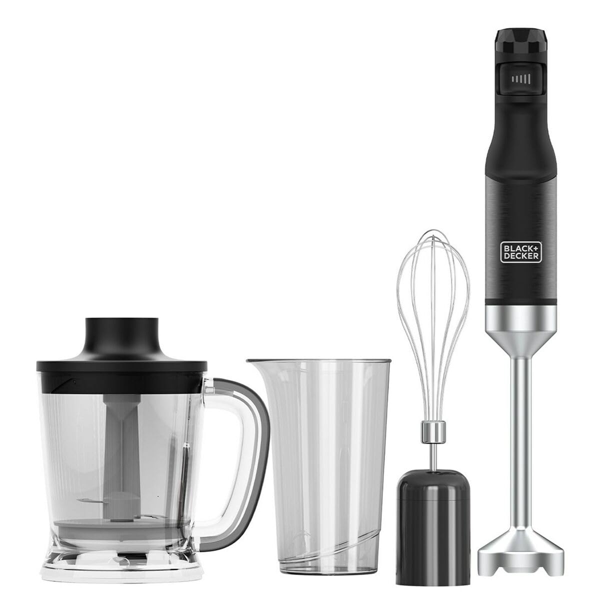 BLACK+DECKER Black & Decker BXHBA1501E Mélangeur par immersion 1500 W Noir, Transparent, ES9160170B