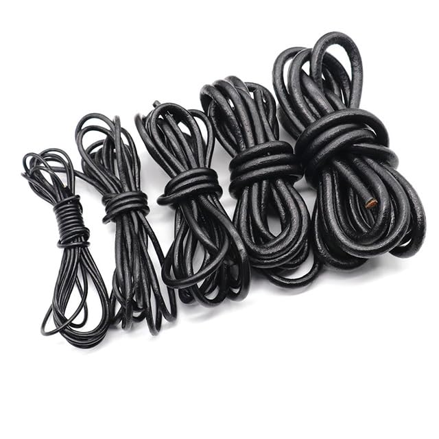 1/2meters Round Genuine Leather Cords Vintage 2/3/4/5/6/8mm Cow Leather Cord Fit Bracelet Necklace DIY Jewelry Making Findings