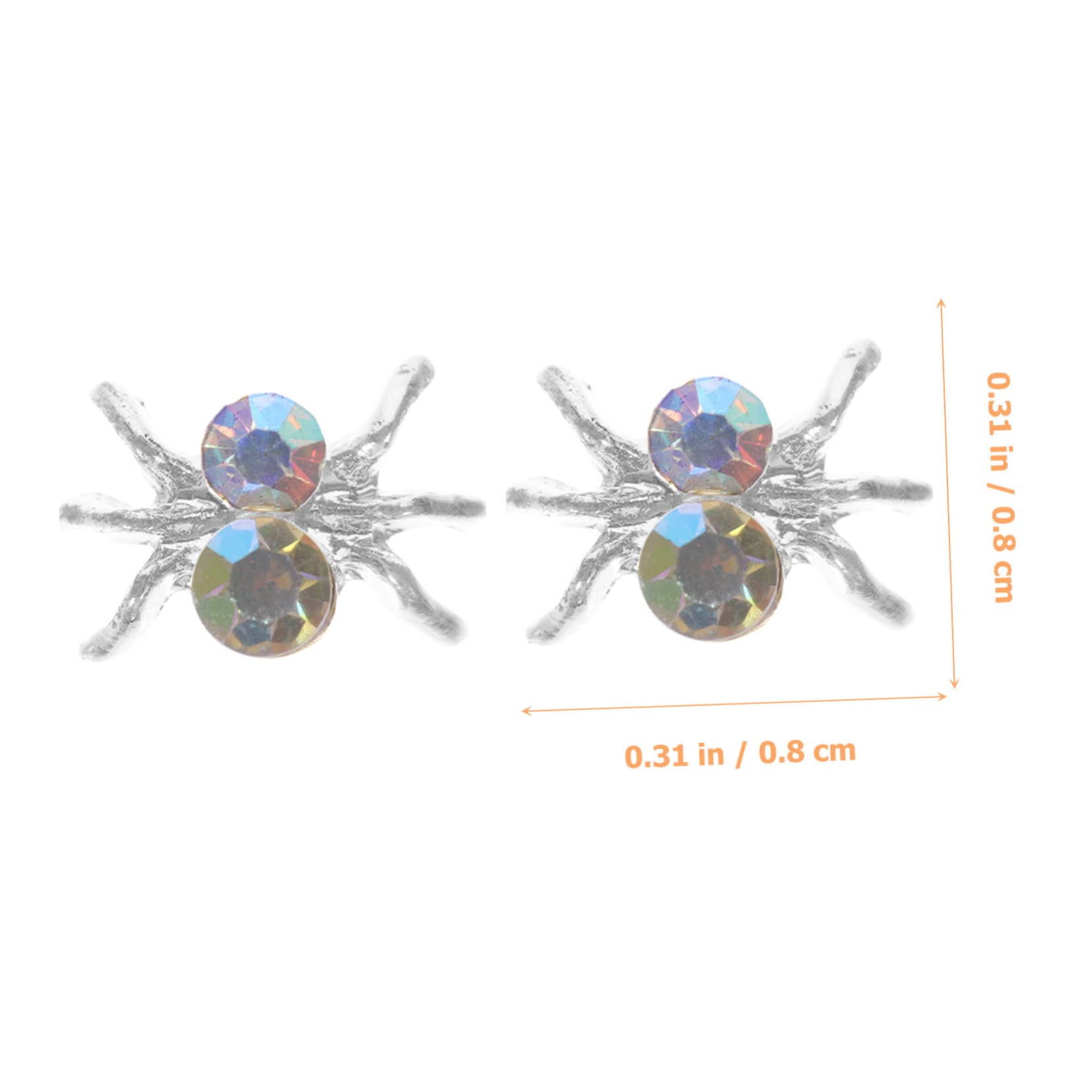 Healvian 200pezzi Charms Per Unghie Forma Di Ragno Decorazioni Per Nail Art Accessori Eleganti Per Manicure Halloween e Feste Per Amanti Del Diy e Professionisti