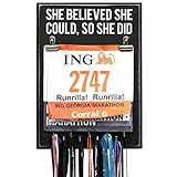 RunRilla She Believed She Could So She Did Medal Hanger, Black, 9 Hooks