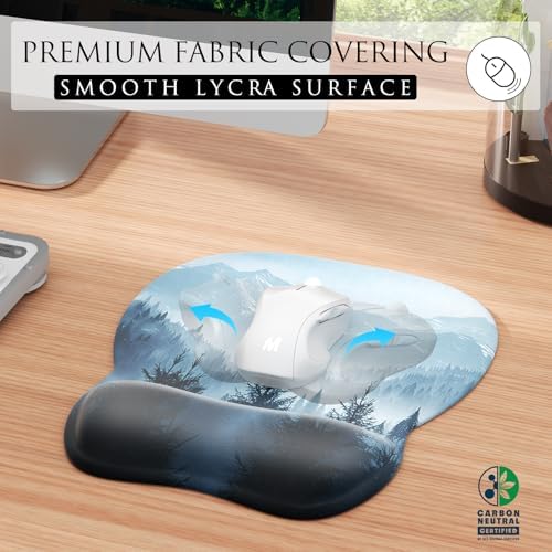 MROCO Ergonomic Mouse Pad with Gel Wrist Rest, 9.4 x 8.1 in, Cloud Forest - thumbnail 2