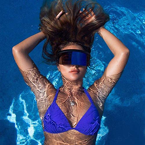 zeroUV Visor Sunglasses for Men and Women, Futuristic Face Shield Glasses with UV400 Protection 172mm2