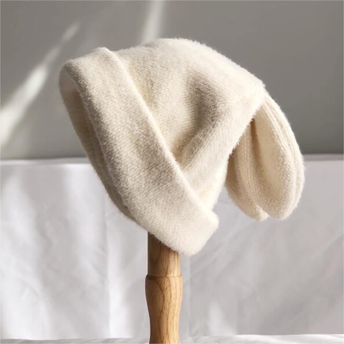 Winter Warm Chunky Bonitos Gorros Con Orejas De Conejo Para Niñas, Gorro De Conejito Esponjoso, Gorro De Calavera De Piel Sintética Para Invierno Winter Hat Sombrero de Invierno