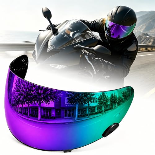 Image of PSLER Shatterproof Helmet Visor for Bell Qualifier,Deep Purple