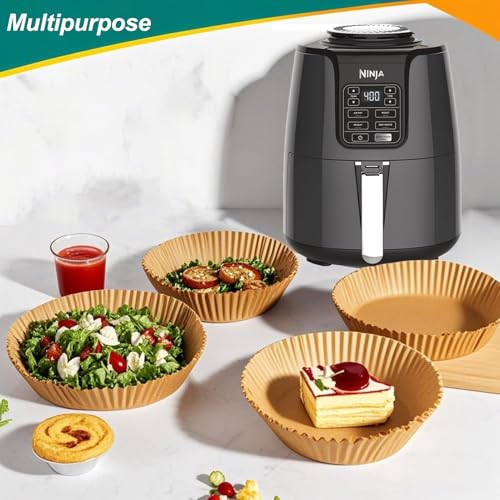 4 qt Air Fryer Liners, Ninja Foodi Liners, 200Pcs Air Fryer Liners Disposable 5qt 8 Inch Round, Circle Liners for Ninja AF101 AF150 XL AF161