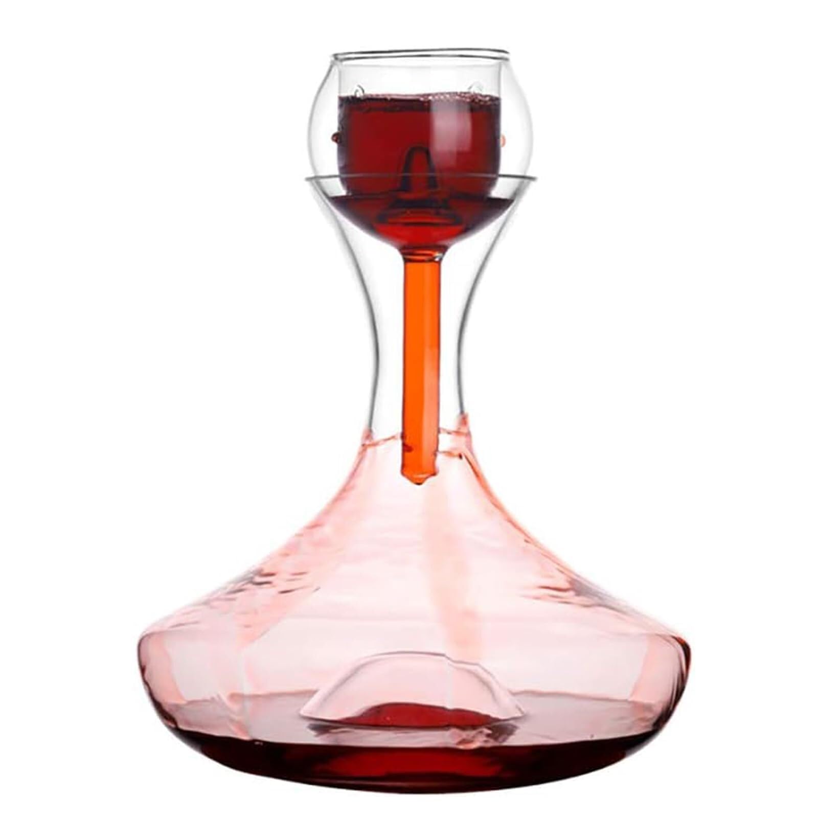 2300ml Lead Crystal Glass Wine Decanter with Funnel & Strainer, Hand Blown Red Wine Carafe for Aeration and Sediment Filtration