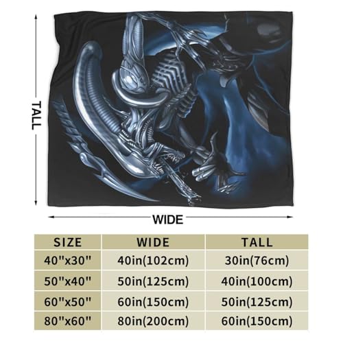 Mekqhfa BLACK-244 Ultra-Soft Micro Fleece Blanket Sintee-Alien-Xenomorph Fashion Print All Season Couch Sofa Warm Bed Throw Blanket 50 Inchx40 Inch thumb #3