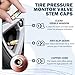 Wshxjzyay 16 Pack Car Tire Pressure Monitor Valve Stem Caps, 2.4Bar 36PSI Tire Pressure Caps, with 3-Color Indicator Light for Warning, Compatible with Most Cars (Silver and Gold)