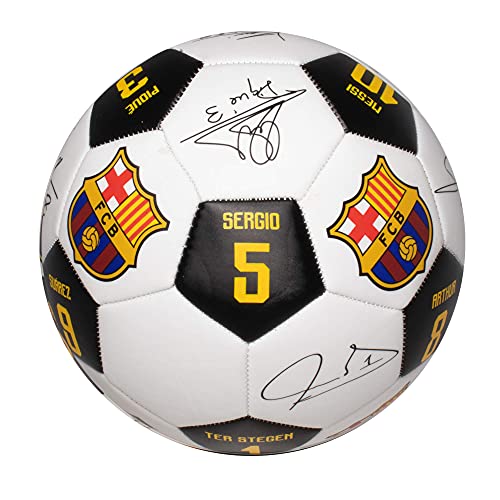 Bola De Futebol De Campo, Barcelona, Maccabi, Branca e Preta, Autografada