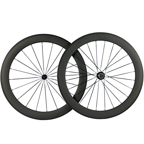Superteam Paire de Roues 60 mm 700 C Roue en Fibre de Carbone en Forme de U 25 mm