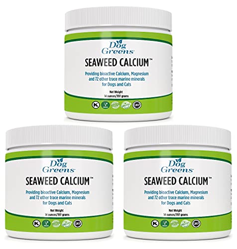 Seaweed Calcium for Dogs & Cats 14oz, Calcium Supplement to Balance Homemade Food, Tested for Purity, More Affordable than Competition, Vet Recommended, Formerly Nature's Best Seaweed Calcium (3 pack)