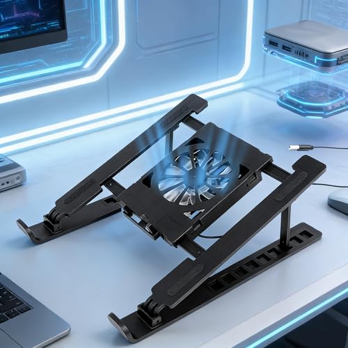 Soporte para laptop ajustable y plegable para disipación de calor miniatura 1