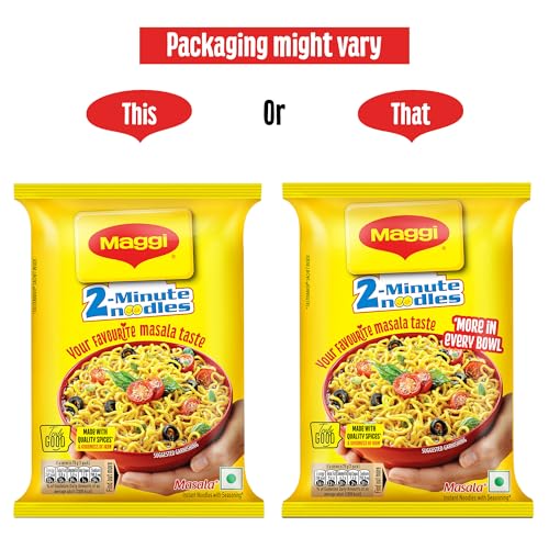 Image of MAGGI 2-Minute Instant Noodles, Favourite Masala Taste, Masala Noodles With Goodness Of Iron, Made With Choicest Quality Spices, 70g /72g /75g Pouch (weight may vary)