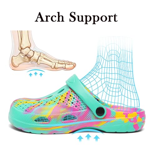 Image of SOSOWHLTE Men's Women's Arch Support Clogs,Unisex Garden Shoes Comfortable Slip-on Outdoor Sandals Slippers for Beach Casual