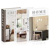 3 Stück Faltbare Deko Bücher Set, Mode Coffee Table Aesthetic, Gefälschte Decorative Books, Stockholm Bedroom Decor, Fake Bücher für Couchtisch Book Büro Geschenkideen Bücherregal Deko