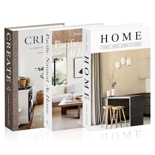 3 Stück Faltbare Deko Bücher Set, Mode Coffee Table Aesthetic, Gefälschte Decorative Books, Stockholm Bedroom Decor, Fake Bücher für Couchtisch Book Büro Geschenkideen Bücherregal Deko