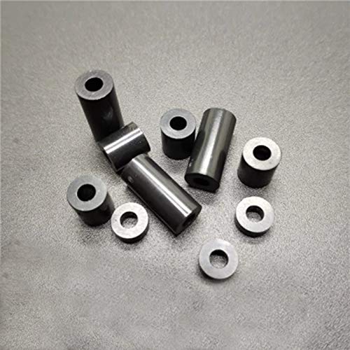 10Pcs M5.4 lnsulatio Plastic mat Straight through nylon casing Gasket washer Round hole column 9mm OD 5mm-12mm L black - (Inner Diameter: M5.4x12mm (10pcs))