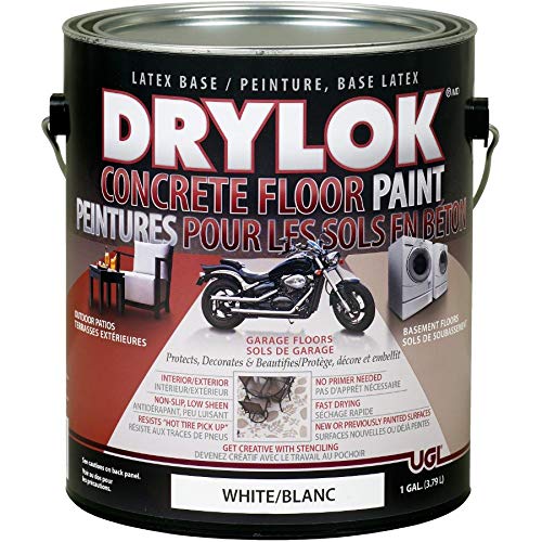 Concrete Floor Latex Paint White, 3.79 L • to