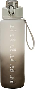 1L Water Bottles Big Water Bottle with Straw Reusable Water Bottle with Time Marker Motivational Sports Water Bottle Waterbottles Plastic Clear Water Bottles Cute Stuff Summer Essentials Gifts for Men