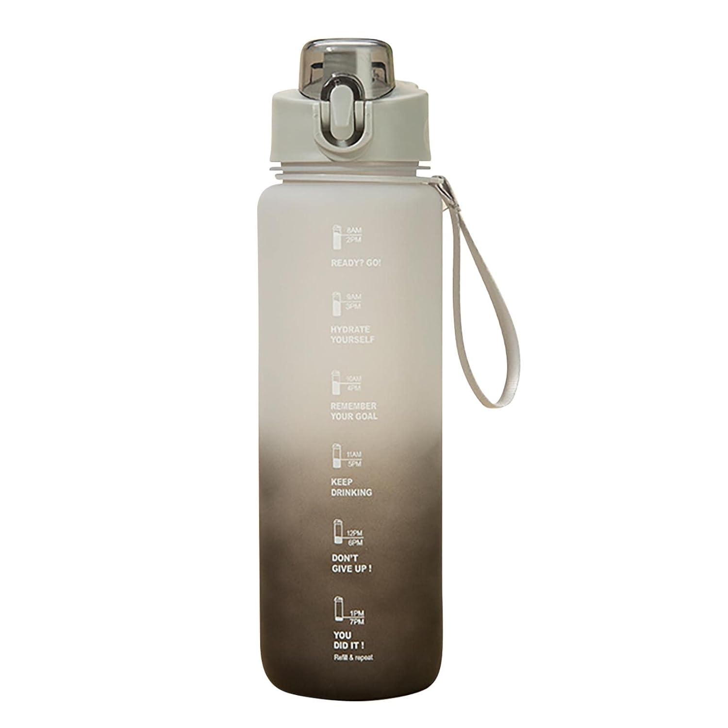 1L Water Bottles Big Water Bottle with Straw Reusable Water Bottle with Time Marker Motivational Sports Water Bottle