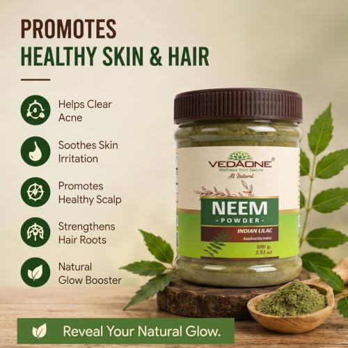 Image of USDA Organic Neem Powder - 100g For Skin And Overall Wellness - Pack of 3