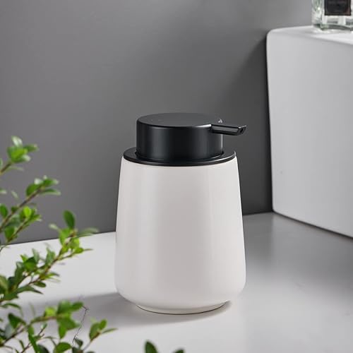 Miniatura 104 de Dispensador de jabón de manos de espuma de 12 onzas, dispensador de jabón espumoso negro para baño con bomba fácil de presionar, dispensador de