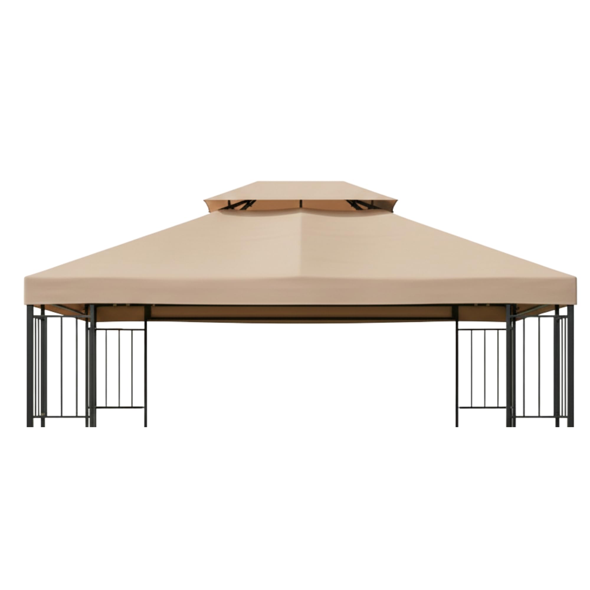 Garden Winds Custom Fit Replacement Canopy Top Cover Compatible with The Mainstays Easy Assembly MSD236247917053 10' x 12' Gazebo - Upgraded Performance RipLock 350 Fabric - Beige-image-30