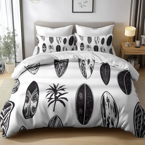 Housse de couette 220x240 surf en microfibre avec ses taies d'oreiller - 2