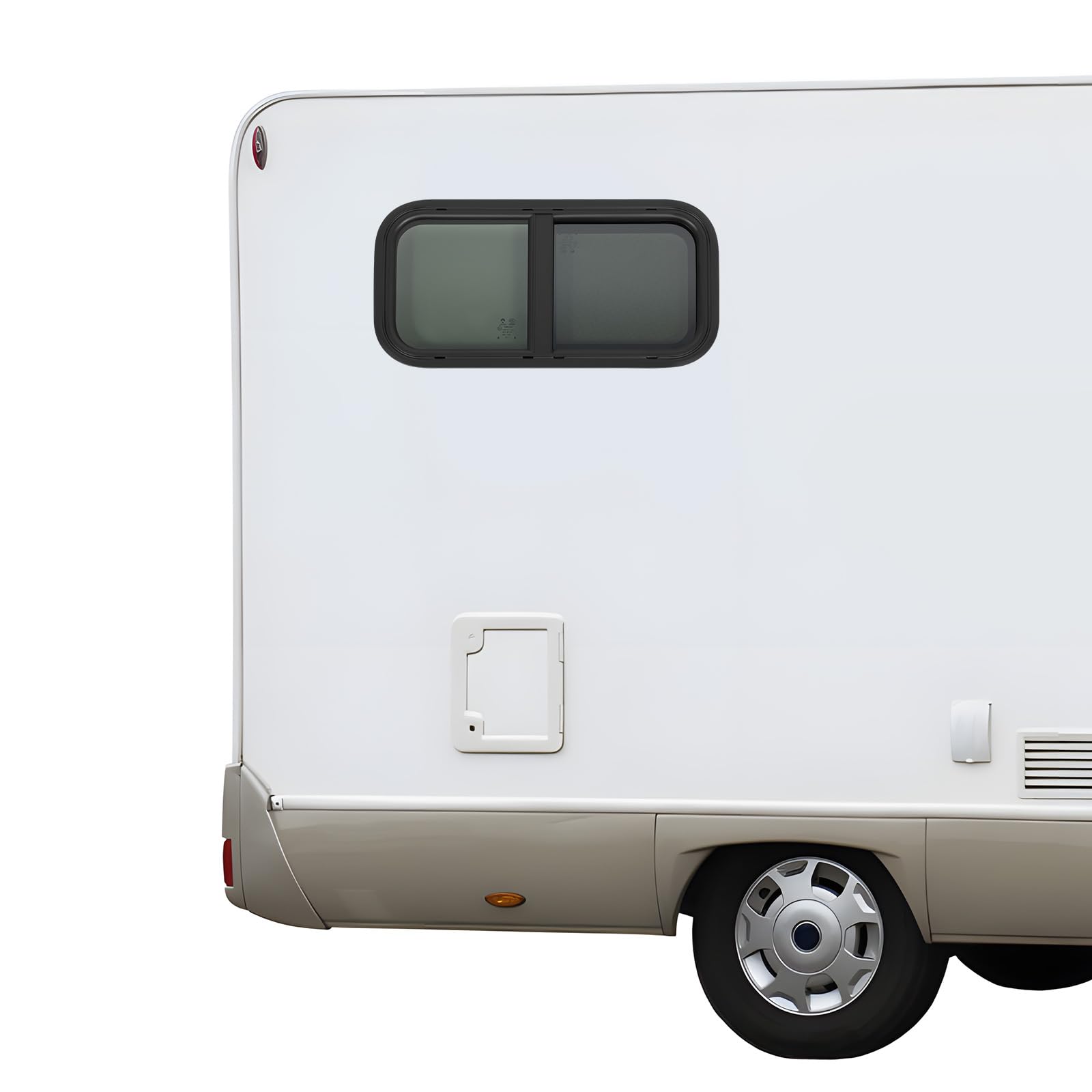 Finestra laterale per caravan in alluminio vetro temperato – Finestra scorrevole per camper con protezione solare, roulotte finestra a battente finestra a ribalta, alta resistenza antiurto per camper