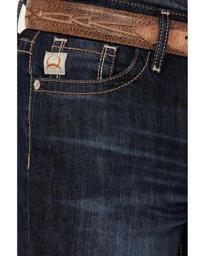 Cinch Men's Ian Dark Rinse Slim Bootcut Performance Stretch Denim Jeans Indigo 36W x 38L US2