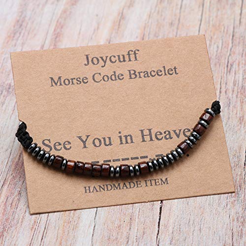 Image of JoycuFF Inspirational ๐๐จ๐ซ๐ฌ๐ ๐๐จ๐๐ ๐๐ซ๐๐๐๐ฅ๐๐ญ ๐๐จ๐ซ ๐๐จ๐ฆ๐๐ง Secret Message Wood Beads with Cord Jewelry Birthday Mother's Day ๐๐ข๐๐ญ ๐๐จ๐ซ ๐๐๐ซ Mother Grandmother