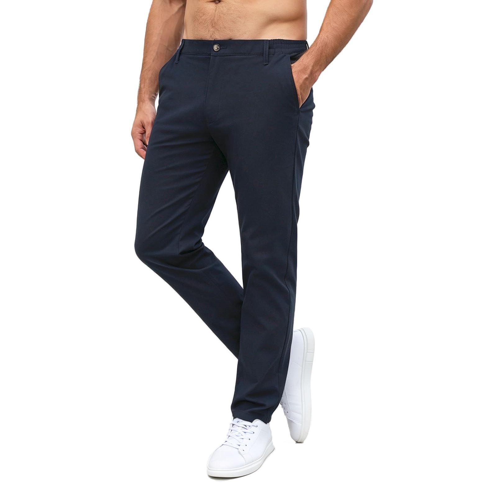 FizzPop Chino Hose Herren Freizeithose Regular Fit Stoffhose Golf Business