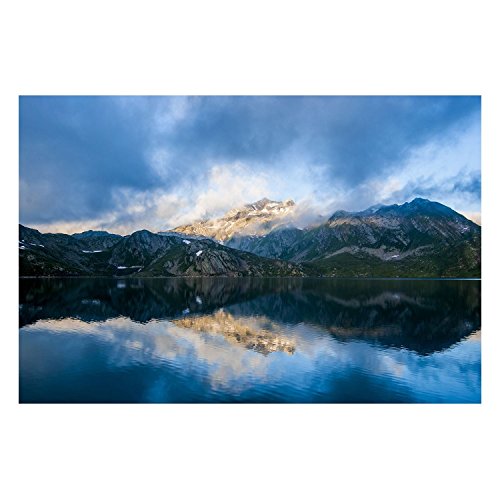 Affiche nature montagnes lac paysage apaisant deco interieur 91x135